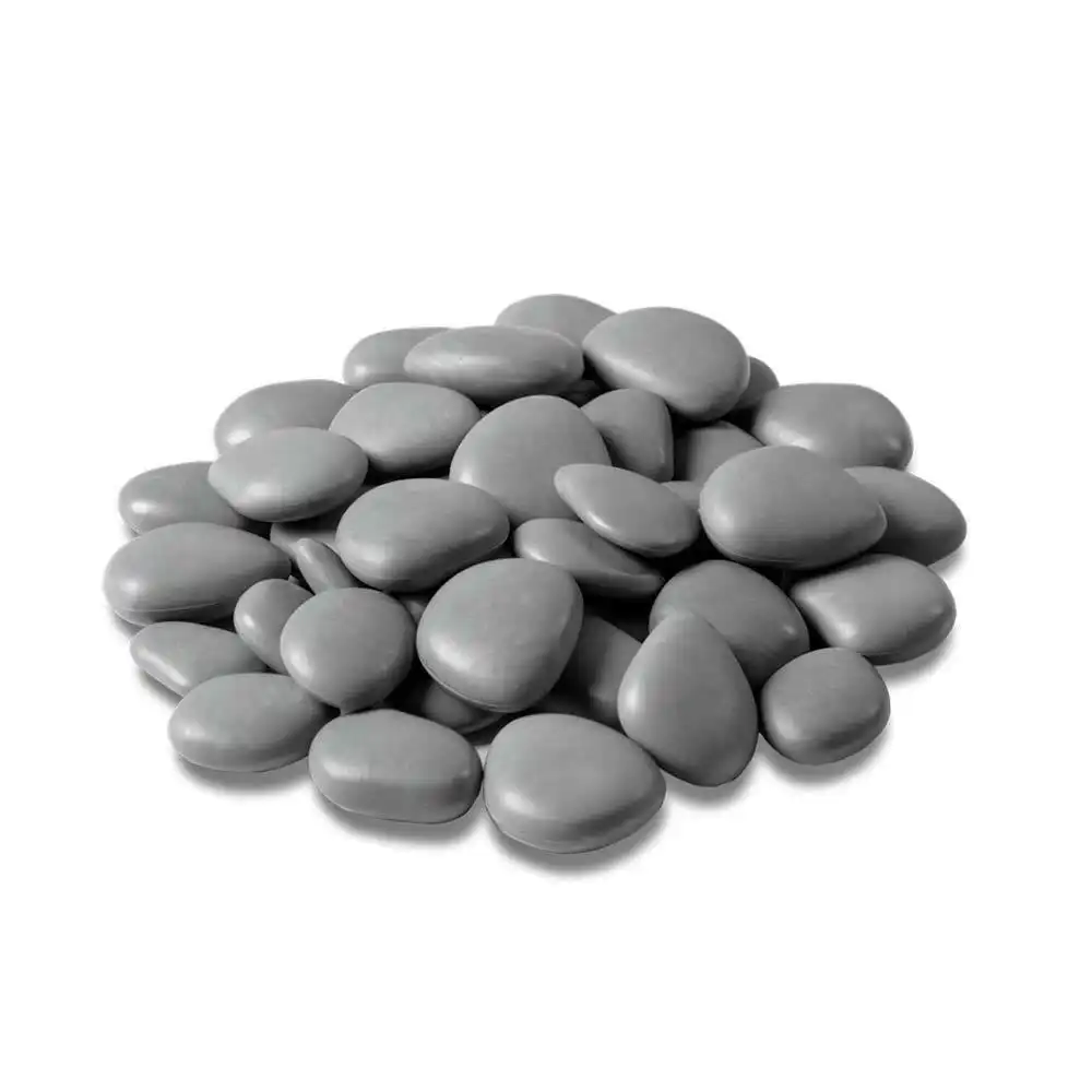 Re-Pebbles Confezione da 80 Sassi Decorativi Grigio 25x25cm Plastica Riciclata