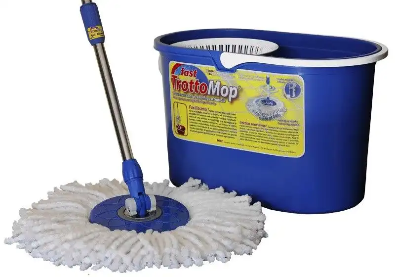 Fast TrottoMop Con Centrifuga A Trottola Senza Pedale Mocio Rotante Con Secchio