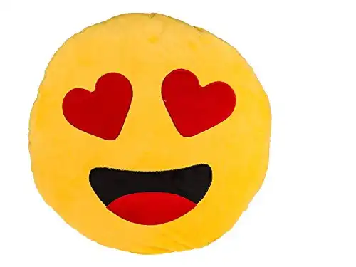 Cuscino Peluche 50 Cm Pupazzo Cuore Love Faccina Emotion Emoticon