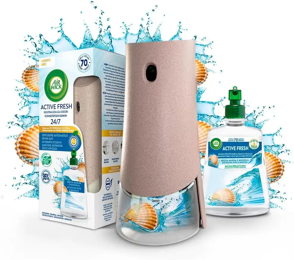 Airwick Active Fresh Deodorante per Ambienti Brezza Marina e Magnolia 228ml