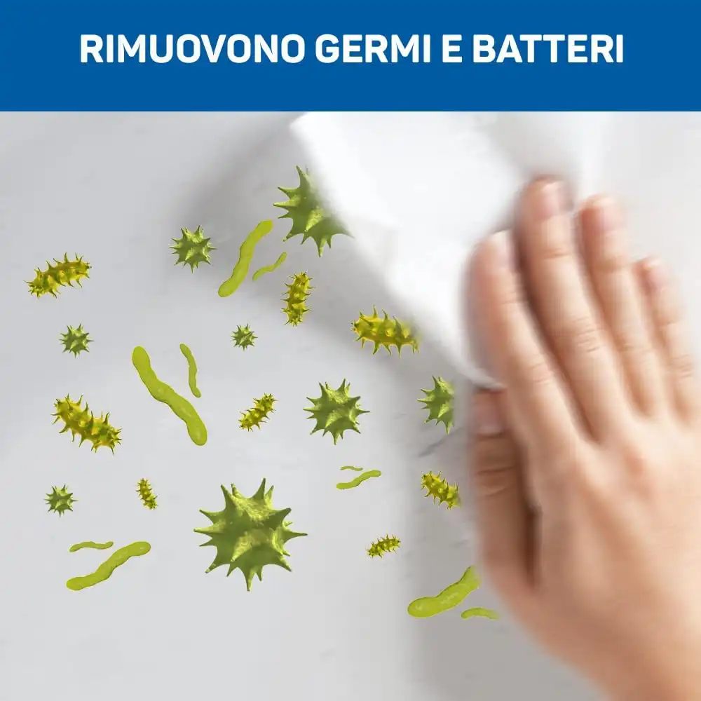 Confezione da 8x40 Napisan Salviette Igienizzanti Biodegradabili al Limone