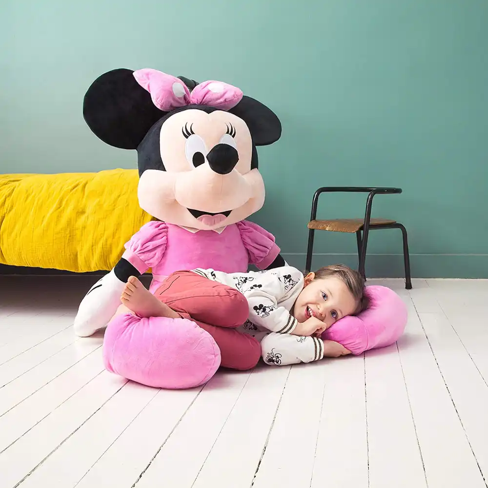 Disney Minnie Jumbo cm 120 Peluche Minnie Mouse Morbido e Peloso Bambini