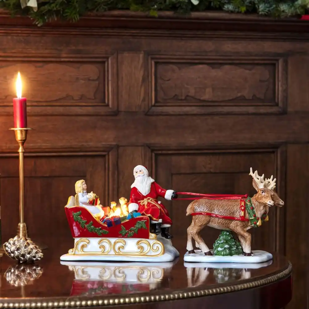 Villeroy & Boch Christmas Toys Slitta Babbo Natale con Renne in Porcellana