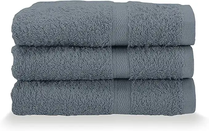 Set 3 Asciugamani Ospite Cm 40X60 Cotone Idrofilo 420 G/MQ Metallo Gabel