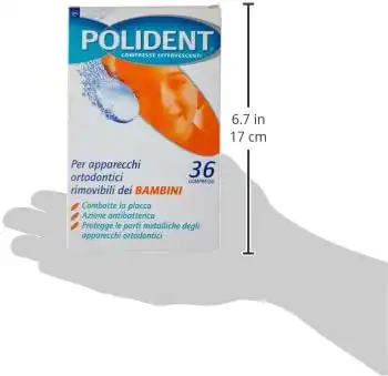 Polident Effervescenti Per Apparecchi Ortodontici dei Bambini 36 Compresse
