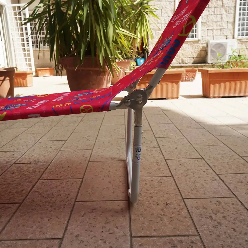 Lettino Brandina Prendisole per Bambini Reclinabile Pieghevole Mare 118x40x23 cm