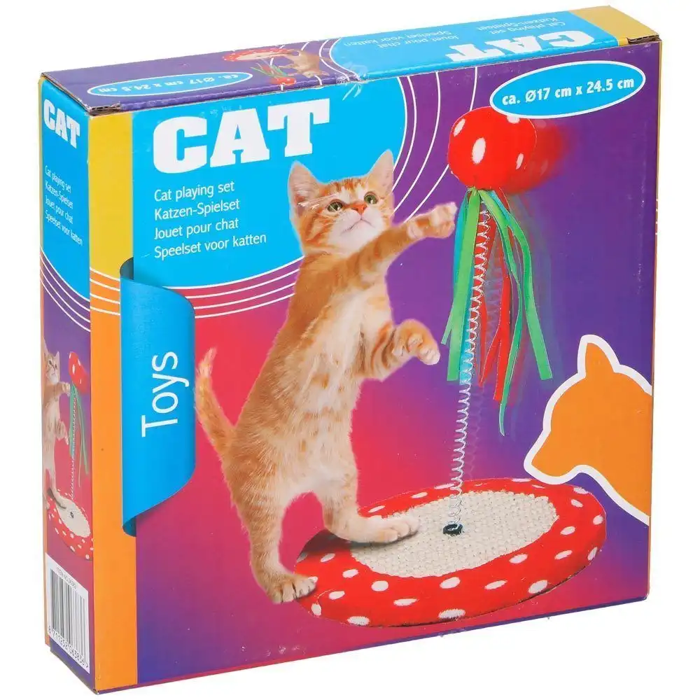 Gioco Giocattolo Palo per Gatti Gatto con Pallina Animale Animali Domestici