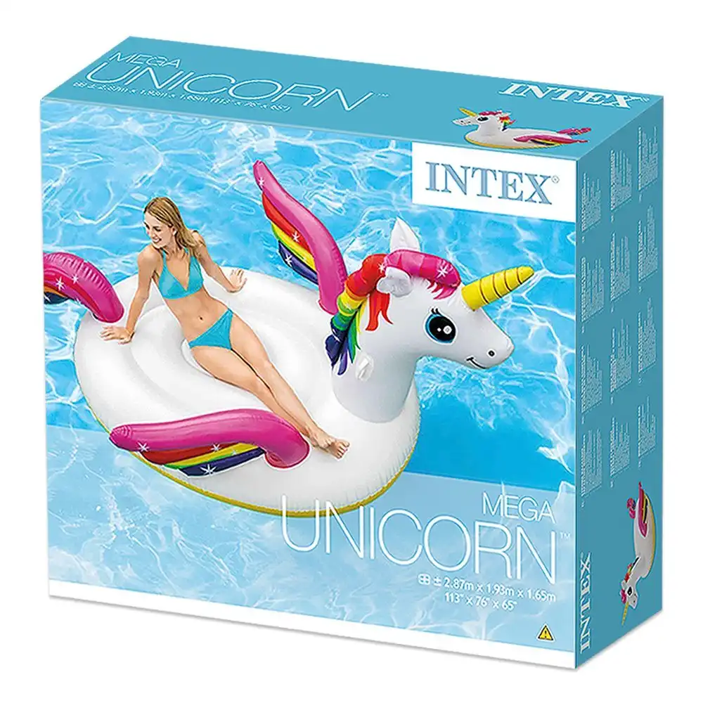 Intex Unicorno Gonfiabile Gigante Isola Materassino Mare Piscina 287x193x165cm