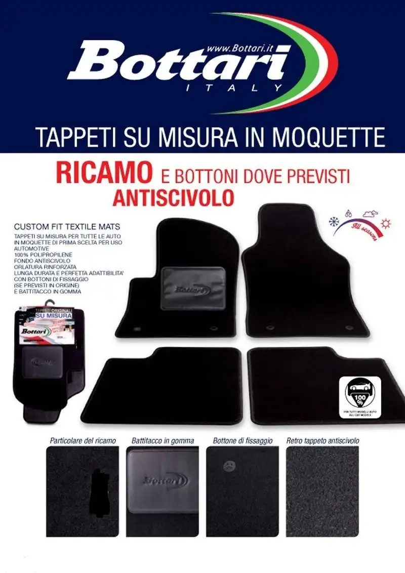 Tappetini tappeti interno auto in moquette per Alfa Romeo 159