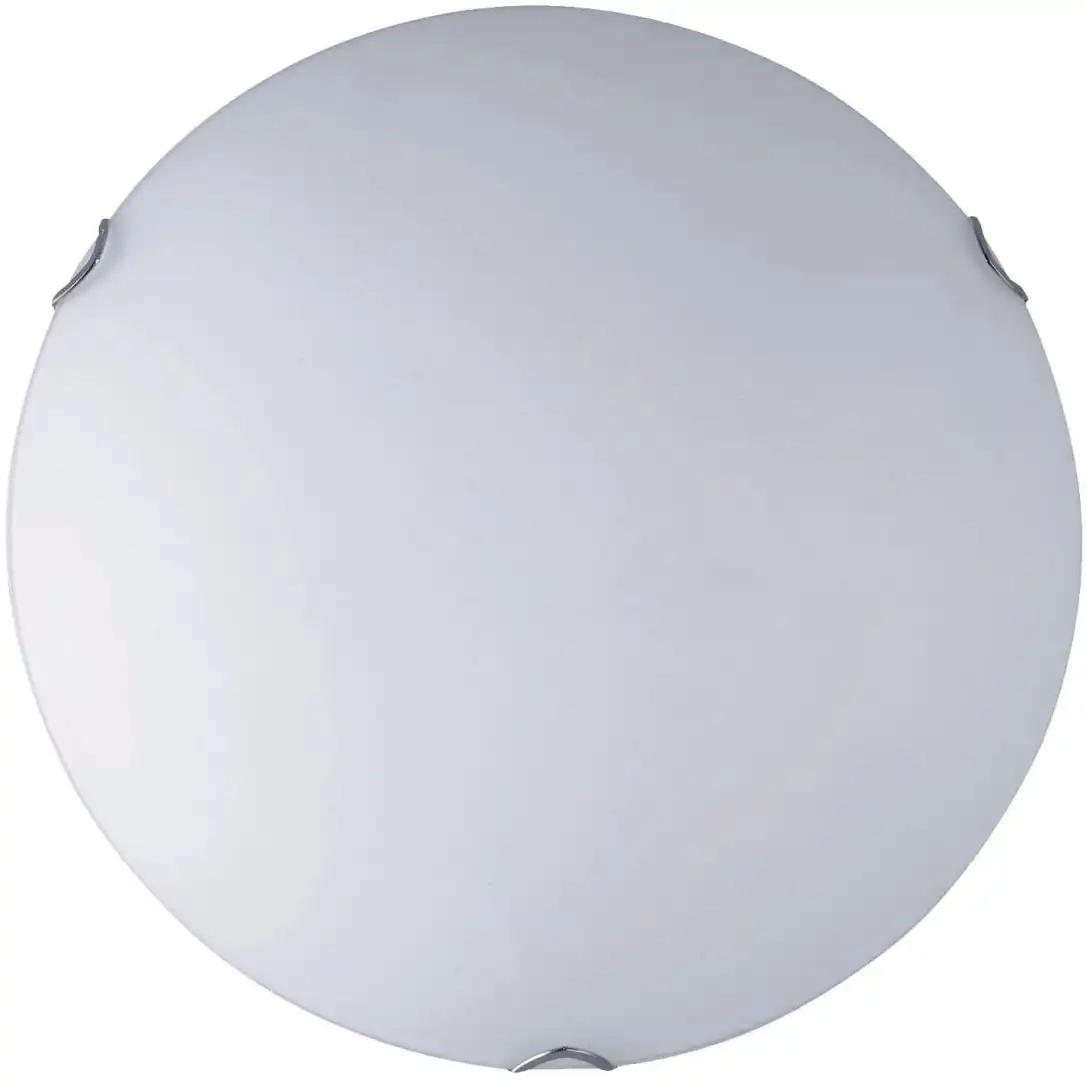 Saphir Plafoniera tonda da Soffitto in vetro satinato attacco e27 Bianco 30 cm