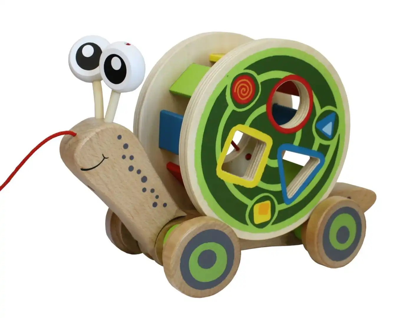 Lumaca Lumachina in Legno Tira e Seleziona Forme Formine Gioco Bambini
