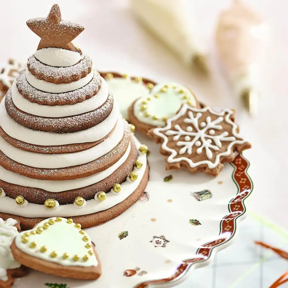 Villeroy & Boch Piatto Dolci con Piede Alzatina Torta Rotonda in Porcellana 28cm