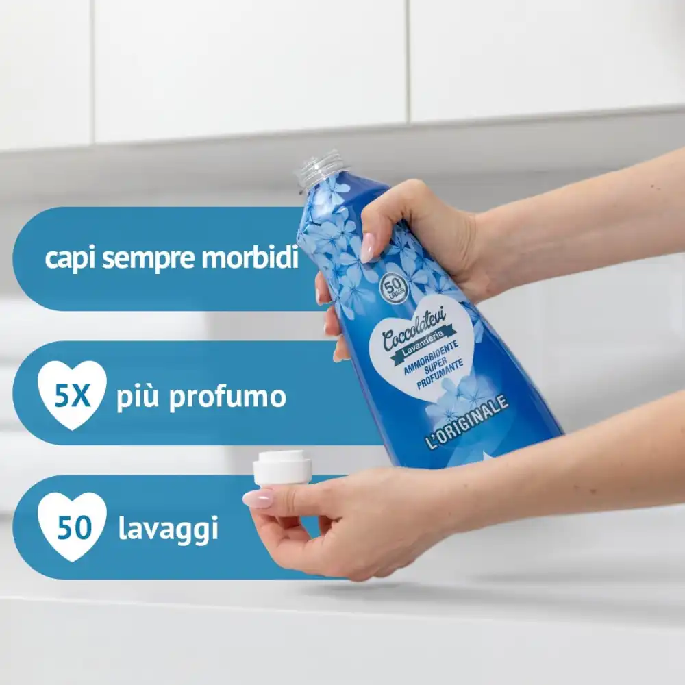 4x Coccolatevi Lavanderia Ammorbidente Super Profumante L'Originale 4x1250ml