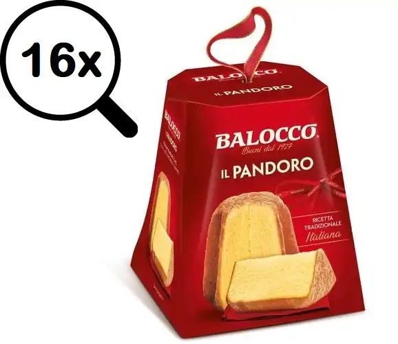 16x Mini Pandoro Balocco Classico Pandorino Piccolo Panettone Natale 16x80gr