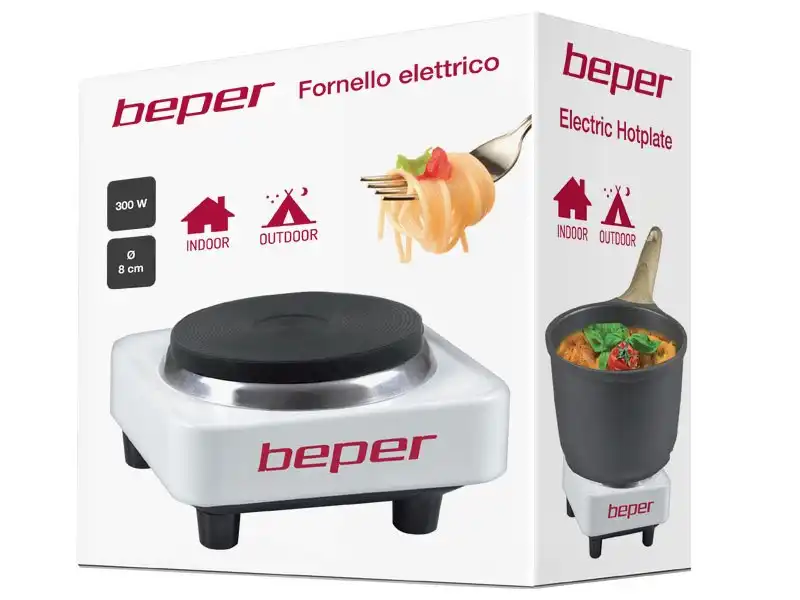 Piastra Fornellino Elettrico ad 1 Piastra da 8mm per Ufficio Camper Campeggio