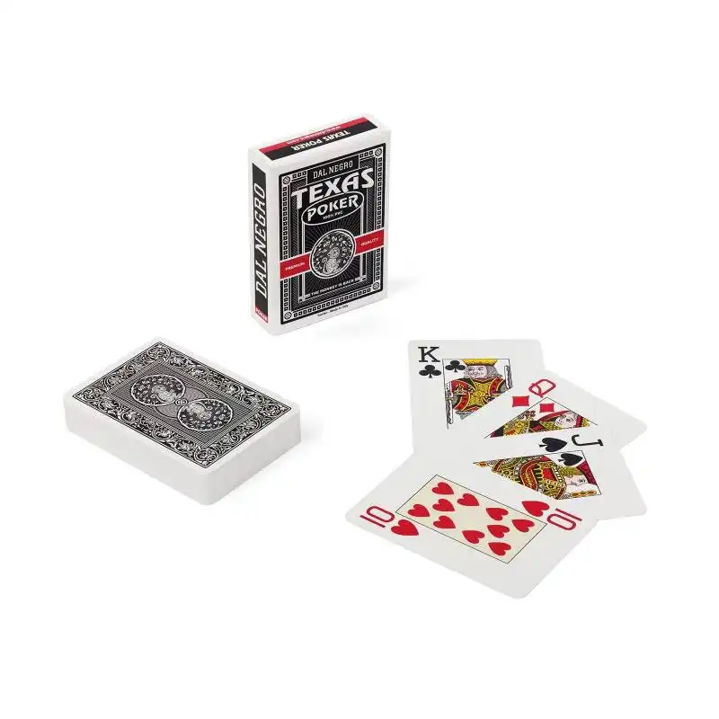 Mazzo di Carte da Gioco Texas Poker Monkey Nero in Pvc 63x89 mm