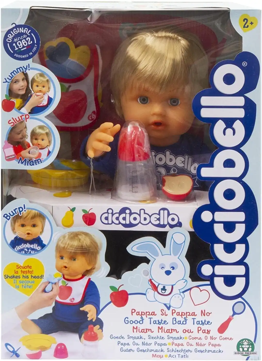 Cicciobello Pappa Si e Pappa No la Bambola che è Golosa Con Accessori Eta' 2+