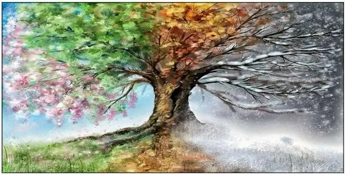 Lupia Quadro su Tela Canvas Deep 62X115 Quattro Stagioni Dipinto Made in Italy
