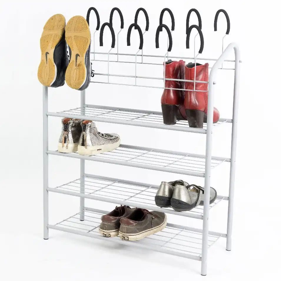 Scarpiera Salva spazio Porta Scarpa con 4 Ripiani Guardaroba per Scarpe 18 Paia