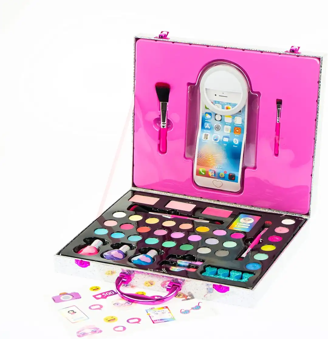 Influencer Selfie Ring Case Valigetta Make Up & Unghie Scintillante Età 6+