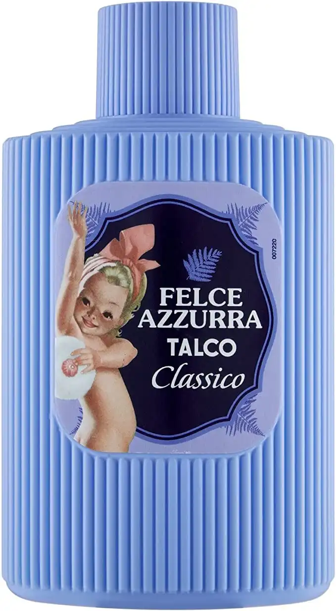 6 Pezzi Felce Azzurra Talco Polvere Delicata Profumo Classico Barattolo 200 gr