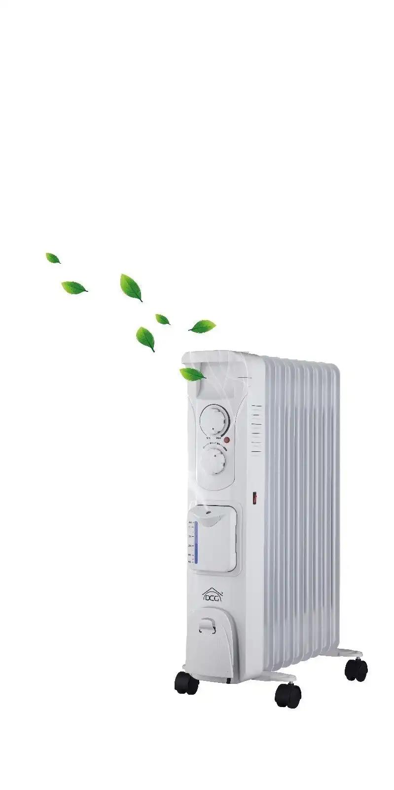 Radiatore Elettrico 11 Elementi 2500W Stufa Termosifone Calorifero Umidificatore