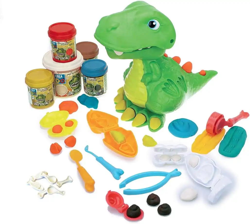 Dino Dentino Super Kit Pasta da Modellare Gioco Plastilina con Accessori
