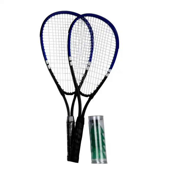 Set Badminton 2 Racchette Grip Tape e 5 Volani Gioco Adulti e Bambini