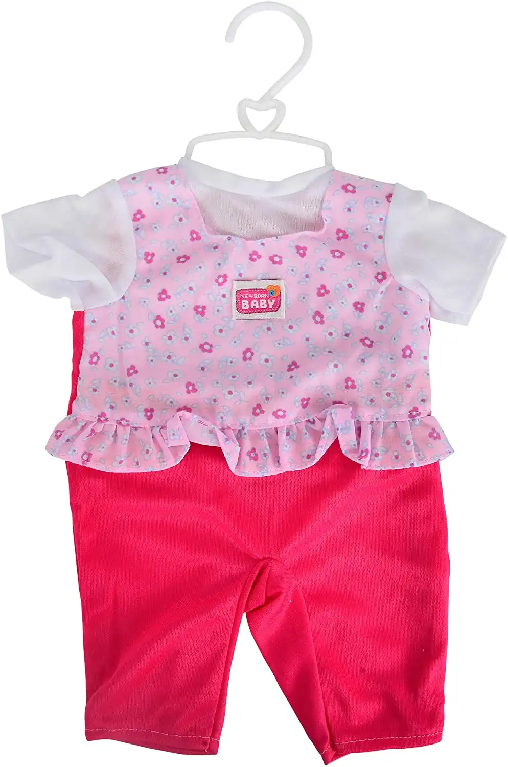 New Born Baby Set da 3 Pezzi Abito Pannolino e Sonaglino Colori Assortiti