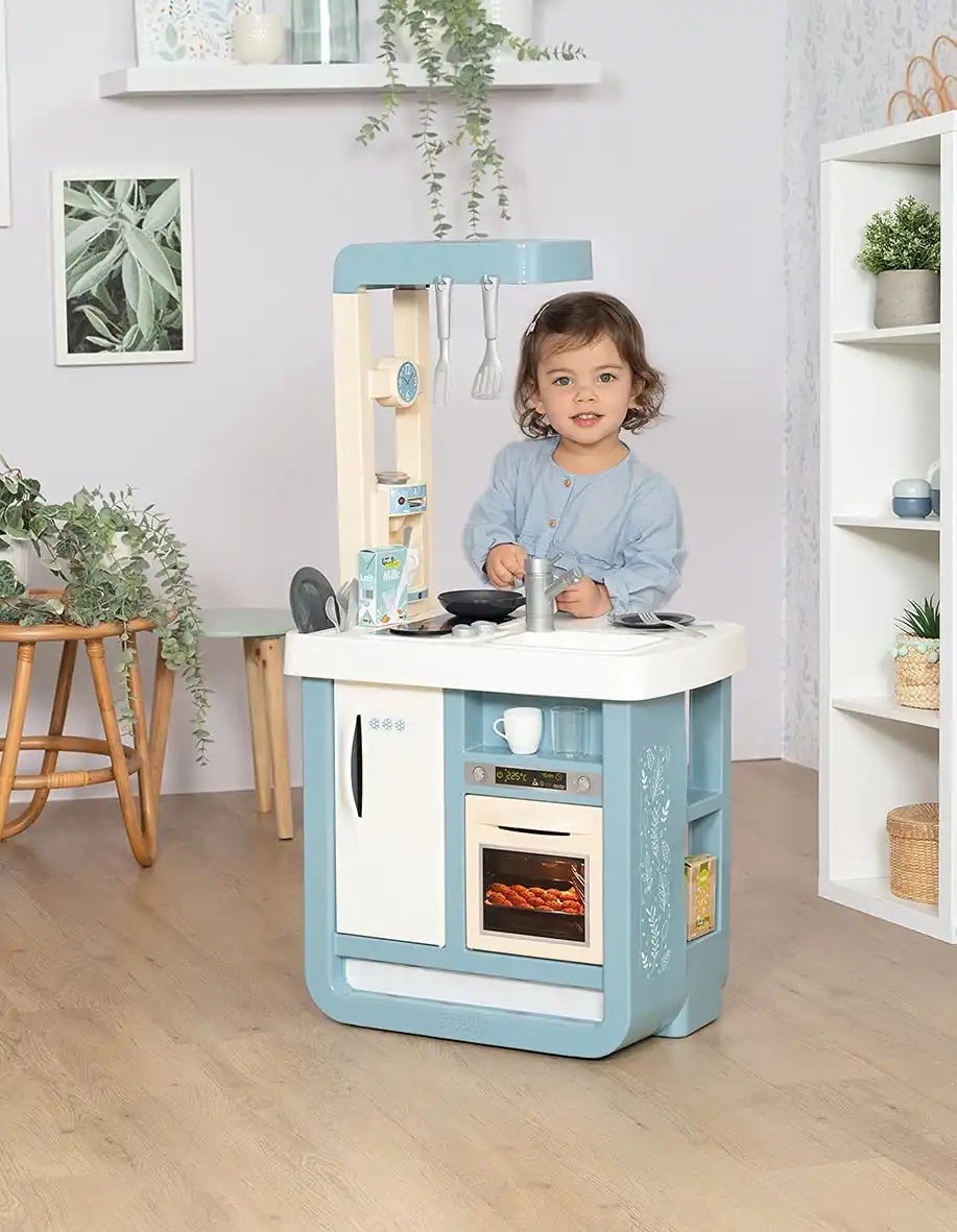 Smoby Cucina Bon Appetit con 23 Accessori per Bambini 52x32x95 cm Azzurra