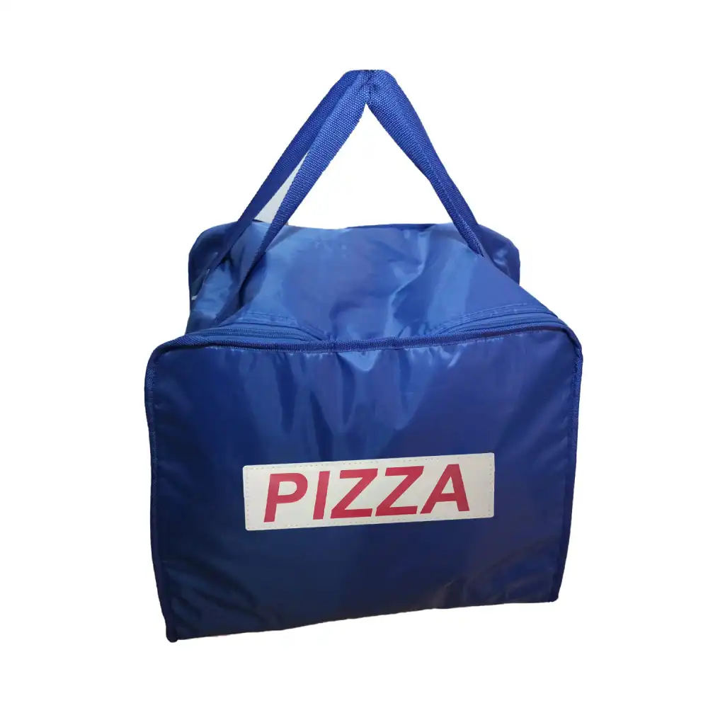 Zaino Borsa Termica Portapizza Porta Pizza da Asporto Chiusura a Zip Rosso o Blu