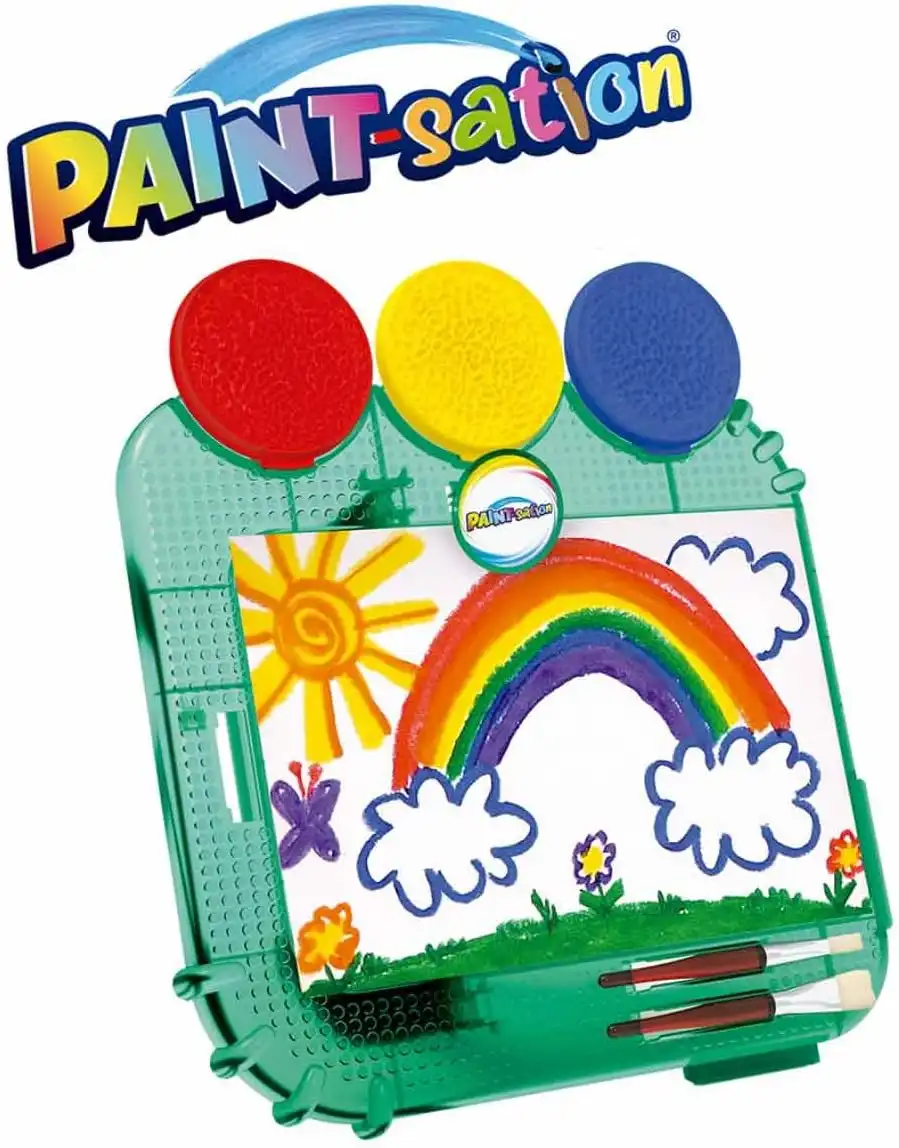 Paint-sation Set Pods per Colorare con Cavalletto da Tavolo Tempere Lavabili 3+
