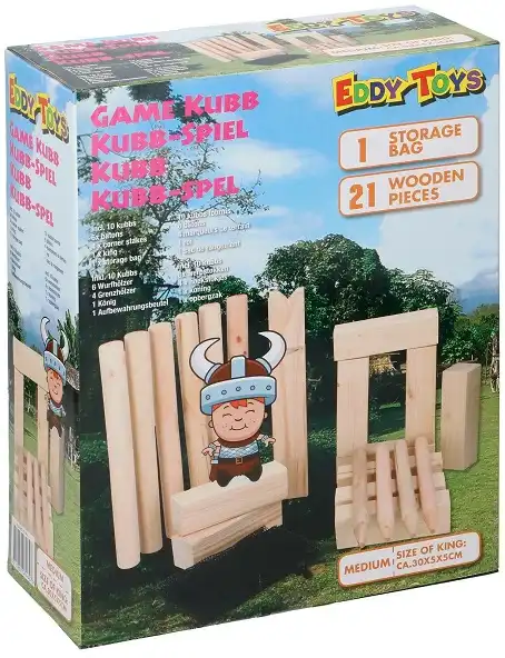 Kubb Gioco Vichingo di Lancio per Giardino Esterno 21 Pezzi Adulti e Ragazzi