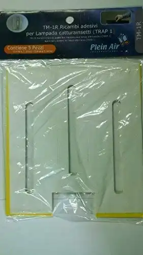Confezione 5Pz Ricambio Adesivo Carta Moschicida Per Lampada Cattura Insetti