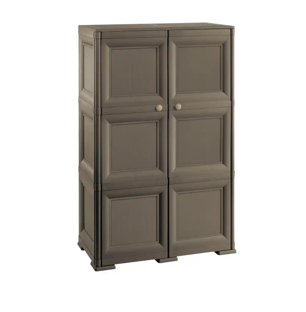 Tontarelli Armadietto Armadio Doppia Anta Con 3 Moduli Wenge' 79x43x125 Cm