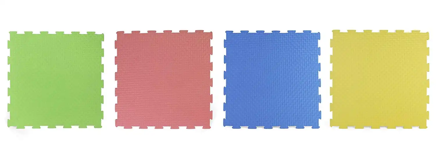 Tappeto Tappetino Mattonelle Puzzle Extra Large in Gomma Gioco Bambini 4pz 61x61