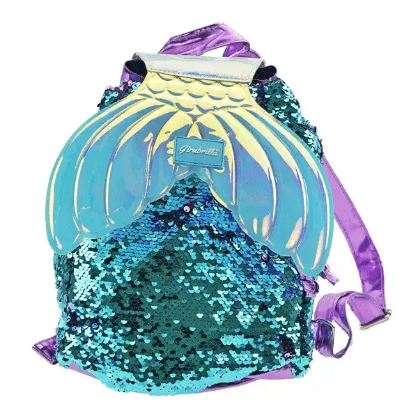 Zainetto Girabrilla Sirena con Paillettes Reversibili Super Luccicante 25x21cm