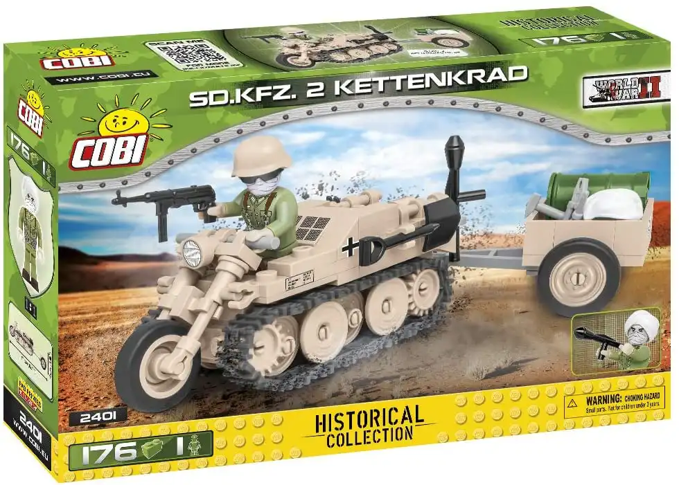 Set Costruzioni Cobi Veicolo Militare Kettenkrad 176 pz + 1 Personaggio Eta' 3+