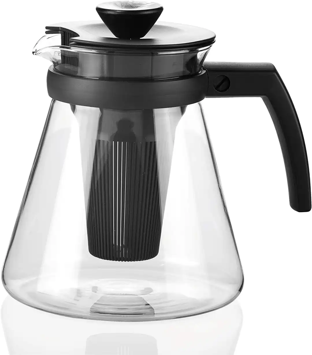 Bollitore Caraffa Teiera Infusiera con Filtri Infusori 1,7 Litri in Vetro