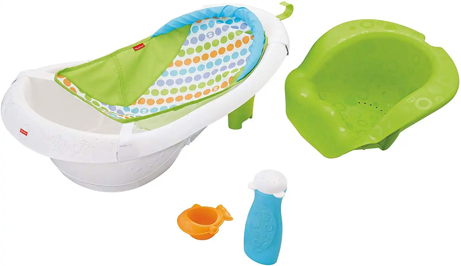 Bagnetto Fisher Price 4 in 1 Vasca da Seduta Per Bagno Neonati Sedile Stabile