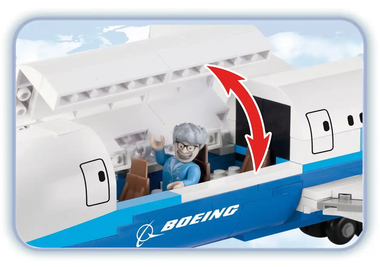 Set Costruzioni 600 Pezzi Aereo Boeing 787 Bianco Modellismo Bambini Aereomobile