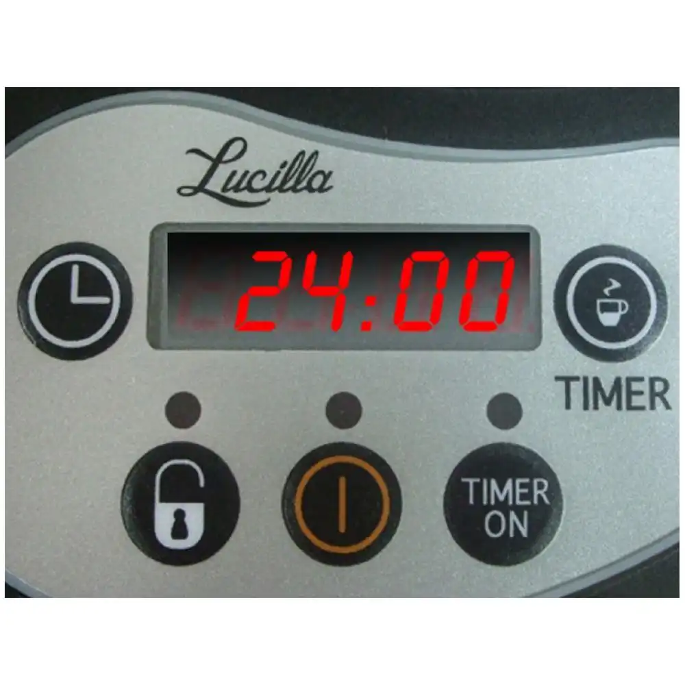Caffettiera Lucilla Macchina Caffe Moka Elettrica Con Timer 3 Tazze 400w Nera