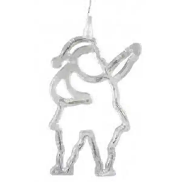 Decorazioni Natalizie Decori Per Natale Con Luce 8 Led Babbo Natale Blu