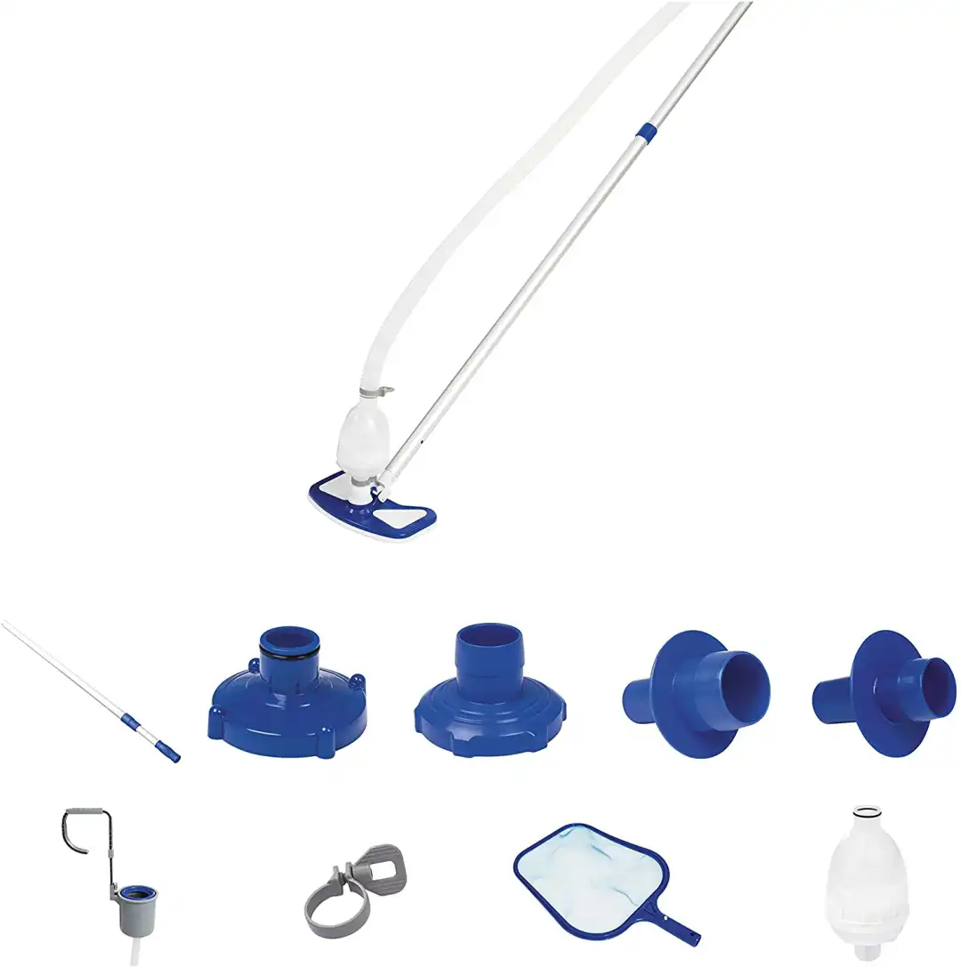 Kit di Pulizia Flowclear Deluxe Per Piscine Fuori Terra Aspirazione Fondo 2,79m