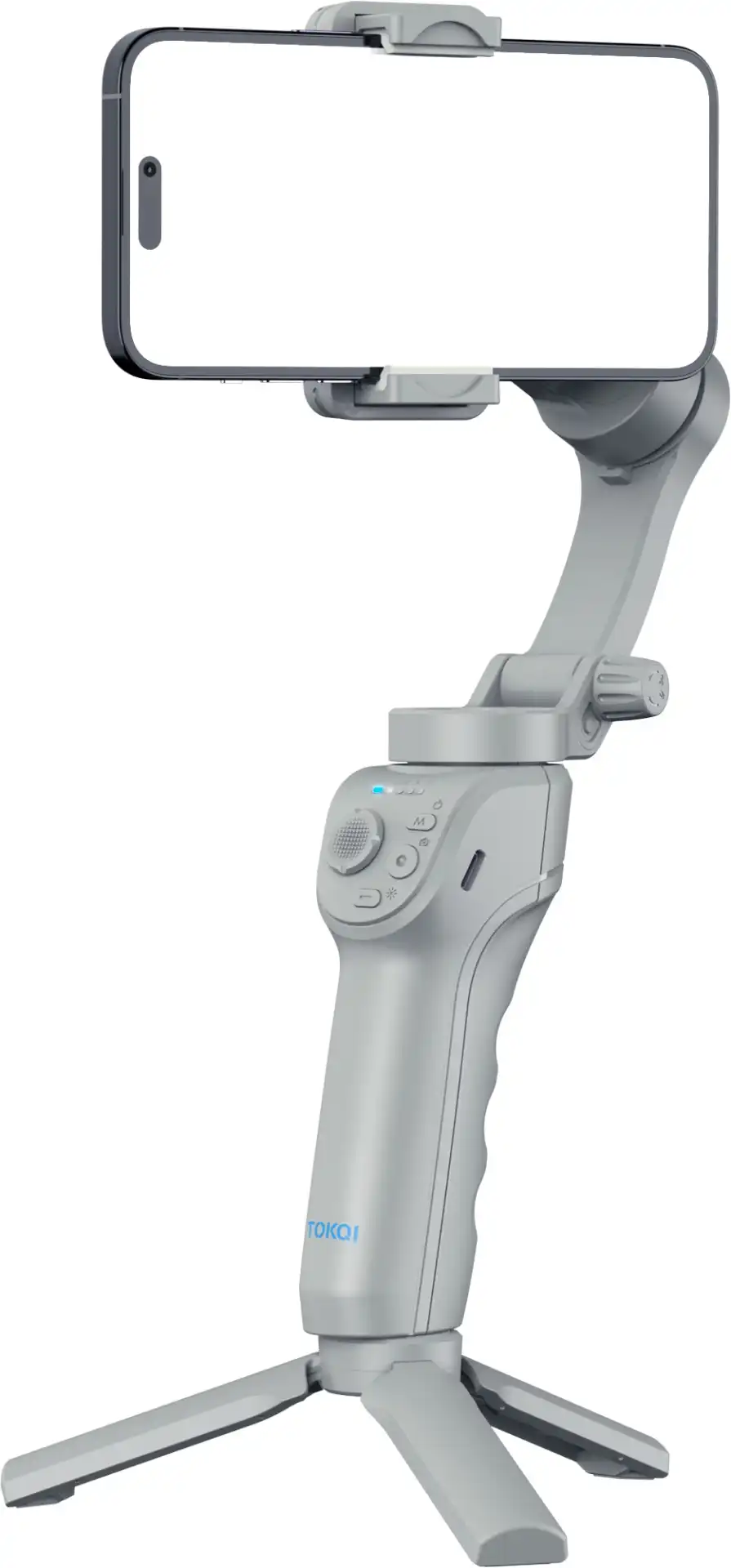 Gimbal Stabilizzatore per Smartphone Luce LED Regolabile Cavalletto Treppiedi