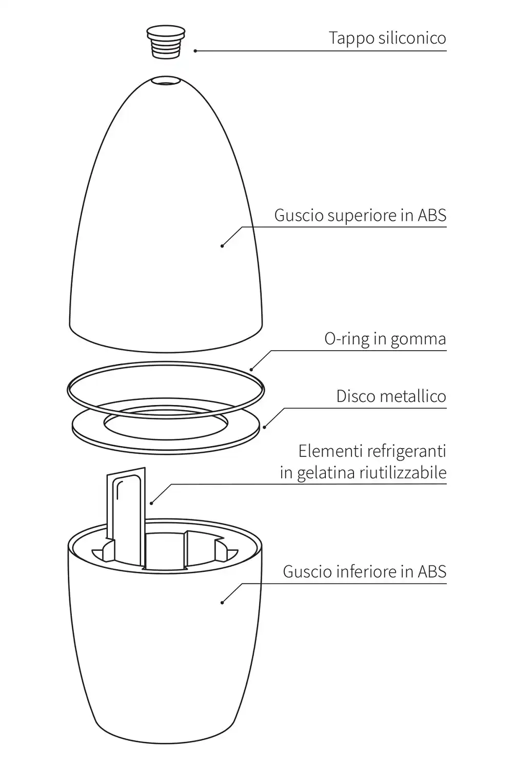 Wine Cooler Elegante Refrigeratore Per Vino e Champagne Raffreddatore Bianco