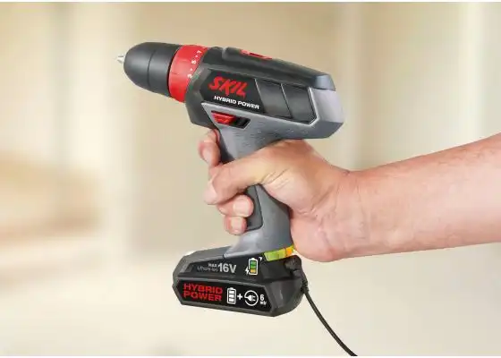 Potente Avvitatore a Batteria a Litio con Filo o Batteria 16V Cavo da 6 Metri