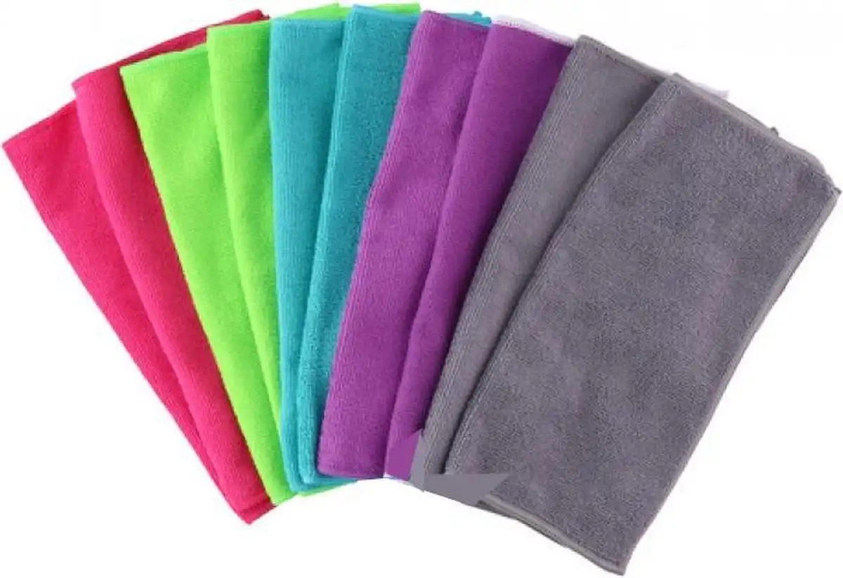 20 Panni Microfibra 30x30cm Panno Pulizia Multiuso Lavaggio Auto Asciugamano