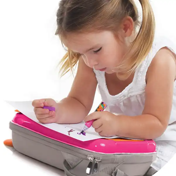 Govinci zaino zainetto borsa scuola viaggio tavolo da disegno 3 in 1 rosa/arancio