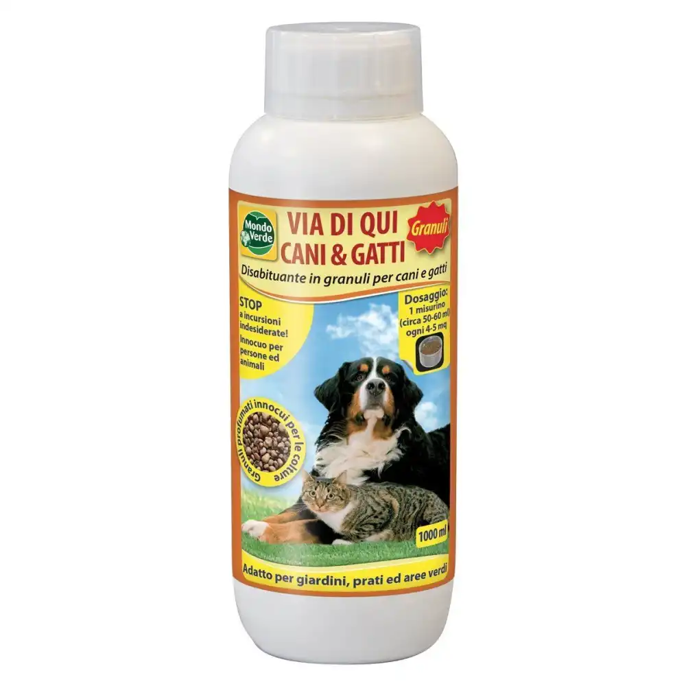 Repellente Disabituante Cani E Gatti mondo Verde Via Di Qui Granuli 1000 ML